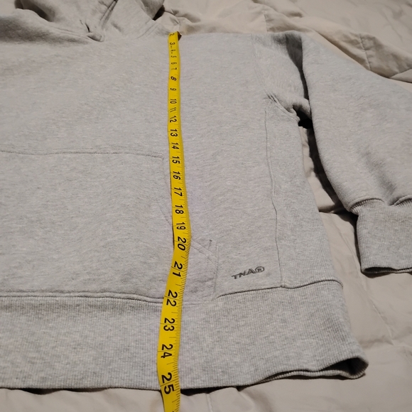 TNA Aritzia | TNA Sweatfleece Cozy Fleece Boyfriend Fit Light Gray Hoodie | XS - Picture 8 of 13